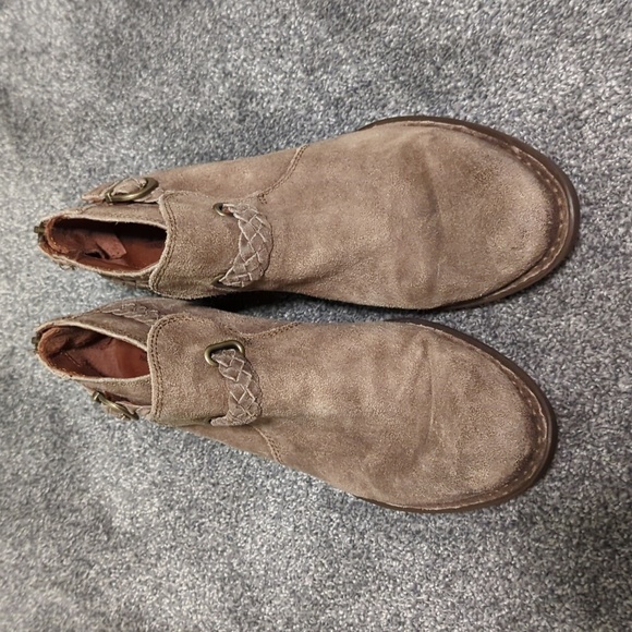 Born Shoes - Born Tan Braided Booties Size 8